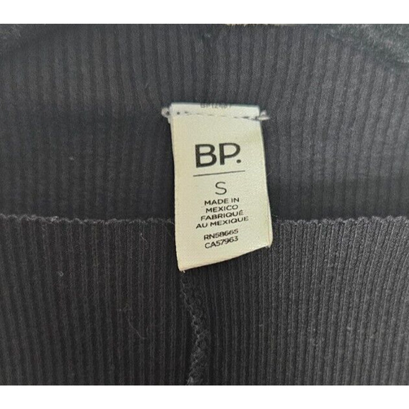 BP Womens Front Seam Bodysuit Small Black Ribbed Knit Sleeveless Funnel Neck Top - Picture 7 of 13